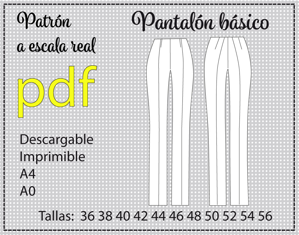 la tienda de patrones de alfiler de ganchopatron de pantalon basico en pdf