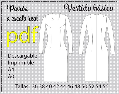 patron de vestido basico en pdf para descargar e imprimir en a4